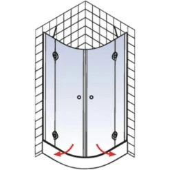 Schulte Runddusche Mit Drehtüren MasterClass BxTxH 80 X 80 X 200 Cm -Dusche Geschäft 4060991028076 2053 04