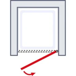 Schulte Drehtür Garant Chromoptik Echtglas Klar Hell Anschlag Rechts -Dusche Geschäft 4060991029783 2053 6