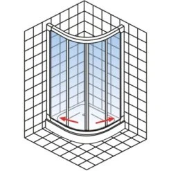 Schulte ExpressPlus Runddusche Kristall/Trend Inkl. Duschwanne 80x80cm -Dusche Geschäft 4060991038143 2053 5