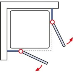Schulte ExpressPlus Eckeinstieg 4-tlg. MasterClass Chromoptik 79,2-81,2x200cm -Dusche Geschäft 4060991038358 2053 6