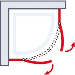Schulte ExpressPlus Runddusche Garant 4-tlg. Alu-Natur Radius 55cm -Dusche Geschäft 4060991038679 2053 6