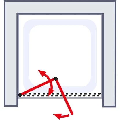 Schulte Falttür Kristall/Trend Alunatur Echtglas Tropfen Hell 6 Schulte Falttür Kristall/Trend Alunatur Echtglas Tropfen Hell – Bild 4