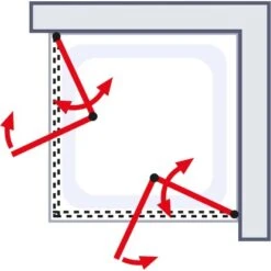 Schulte Drehfalttür Als Eckeinstieg Garant BxTxH 80 X 90 X 200 Cm -Dusche Geschäft 4060991046537 2053 05