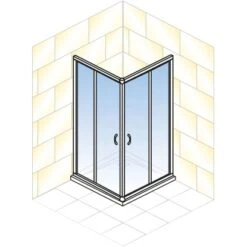 Schulte ExpressPlus Eckeinstieg Sunny Sicherheitsglas Alpinweiß 190x80cm -Dusche Geschäft 4060991050404 2053 5