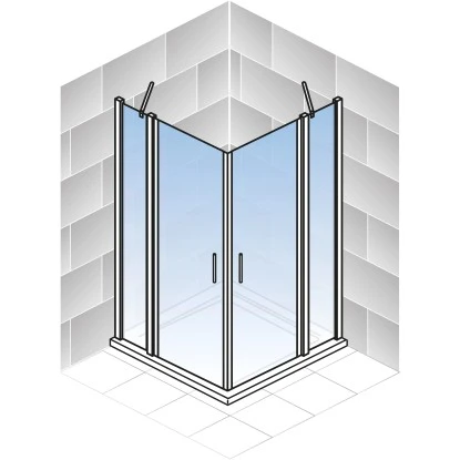 Schulte Eckeinstieg 4-tlg. Alexa Style 2.0 Alu-Natur Depoli Light 90x90x192 Cm 6 Schulte Eckeinstieg 4-tlg. Alexa Style 2.0 Alu-Natur Depoli Light 90x90x192 Cm – Bild 4