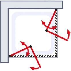 Schulte ExpressPlus Eckeinstieg Mit Drehfalttür Garant Chromoptik 200x80cm -Dusche Geschäft 4060991055980 2053 6