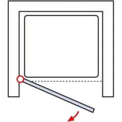 Schulte ExpressPlus Drehtür In Nische Garant Chromoptik Links 200x80cm -Dusche Geschäft 4060991056109 2053 6