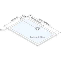 Schulte ExpressPlus Duschwanne Schulte-plan Eckig Mineralguss 90x120cm -Dusche Geschäft 4060991056529 2053 3