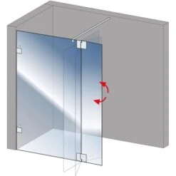 Schulte Alexa Style 2.0 Duschwand Walk In Loft 2-tlg BlackStyle 120 X 30 X 200cm -Dusche Geschäft 4060991056741 2053 7