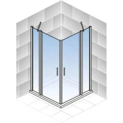 Schulte ExpressPlus Set Eckeinstieg AlexaStyle2.0 Mit Duschwanne 192x80cm -Dusche Geschäft 4060991056994 2053 5