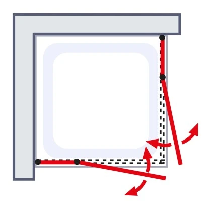 Schulte ExpressPlus Eckeinstieg AlexaStyle2.090 X 90 X 192 Cm 4-teilig 6 Schulte ExpressPlus Eckeinstieg AlexaStyle2.090 X 90 X 192 Cm 4-teilig – Bild 4