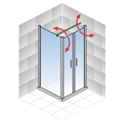 Schulte Sunny Pendeltür Mit Seitenwand 90 X 80 X 180 Cm Weiß -Dusche Geschäft 4060991064111 5