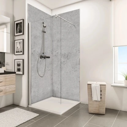 Schulte ExpressPlus DecoDesign Duschrückwand Dekor Stein Grau Hell 210x120cm 5 Schulte ExpressPlus DecoDesign Duschrückwand Dekor Stein Grau Hell 210x120cm – Bild 3