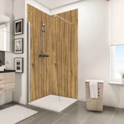 Schulte ExpressPlus DecoDesign Duschrückwand Dekor Schwarzwaldeiche 210x100 Cm -Dusche Geschäft 4060991067877 Bild03