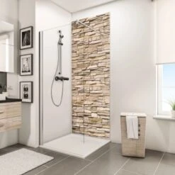 Schulte ExpressPlus DecoDesign Duschrückwand Dekor Stein Verbl. Hell 255x100 Cm -Dusche Geschäft 4060991067952 Bild02