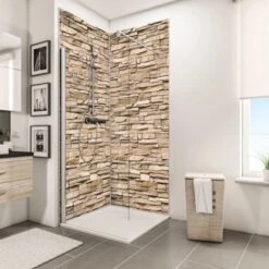 Schulte ExpressPlus DecoDesign Duschrückwand Dekor Stein Verbl. Hell 255x100 Cm -Dusche Geschäft 4060991067952 Bild03