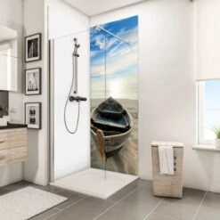 Schulte ExpressPlus DecoDesign Duschrückwand Foto Ruderboot Am Strand 210x90cm -Dusche Geschäft 4060991068164 Bild03