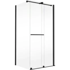 Schulte Schiebetür Toura Mit Seitenwand L 200 X 120 X 80 Cm Schwarz Klar Hell 9 Schulte Schiebetür Toura Mit Seitenwand L 200 X 120 X 80 Cm Schwarz Klar Hell -Dusche Geschäft 4060991069932 2053 2
