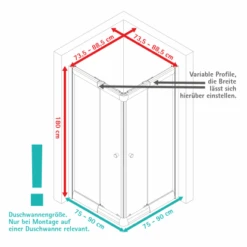 Schulte Eckeinstieg Mit Schiebetüren Sunny 180 Cm X 75-90 Cm Schwarz Glasdekor 14 Schulte Eckeinstieg Mit Schiebetüren Sunny 180 Cm X 75-90 Cm Schwarz Glasdekor -Dusche Geschäft 4060991070167 2053 VM 01