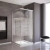 Schulte Eckeinstieg Mit Schiebetüren Sunny 180 Cm X 75-90 Cm Silber Glasdekor -Dusche Geschäft 4060991070211