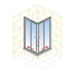 Schulte Eckeinstieg Mit Schiebetüren Sunny 180 Cm X 75-90 Cm Silber Glasdekor 13 Schulte Eckeinstieg Mit Schiebetüren Sunny 180 Cm X 75-90 Cm Silber Glasdekor -Dusche Geschäft 4060991070211 2053 AI 01