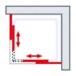 Schulte Eckeinstieg Mit Schiebetüren Sunny 180 Cm X 75-90 Cm Weiß Glasdekor -Dusche Geschäft 4060991070501 2053 AI 02