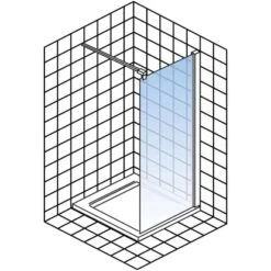 Schulte Walk In Frontteil Alexa Style 2.0 Dekor Frame Mattschwarz 200 X 90 Cm -Dusche Geschäft 4060991070884 2053 5