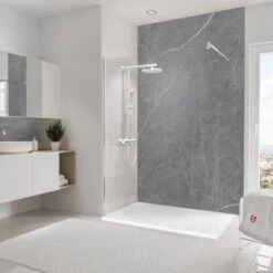 Schulte Duschrückwand DecoDesign Softtouch Stein Marmor-Grau 255 Cm X 150 Cm -Dusche Geschäft 4060991072512 2053 AB 01