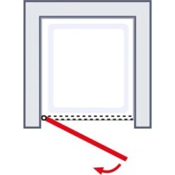 Schulte ExpressPlus Drehtür In Nische Trend 2.0 Alu Natur 200 Cm X 90 Cm -Dusche Geschäft 4060991076022 2053 AI 02