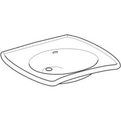 Geberit Waschbecken Vitalis Barrierefrei 65 Cm Mit Überlauf -Dusche Geschäft 4123 121765000 Perspective