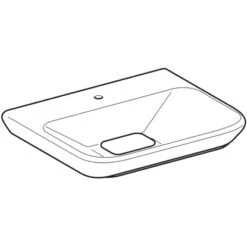 Geberit Waschbecken MyDay 60 Cm Weiß KeraTect -Dusche Geschäft 4123 125460600 Perspective