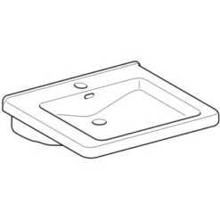 Geberit Renova Waschbecken Comfort Barrierefrei 60 Cm Mit HL Und ÜL KeraTect -Dusche Geschäft 4123 128660600 Perspective