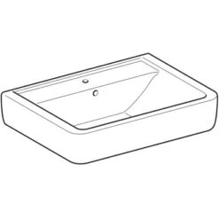 Geberit Aufsatzwaschbecken Renova Plan 65 Cm Weiß -Dusche Geschäft 4123 225165000 Perspective