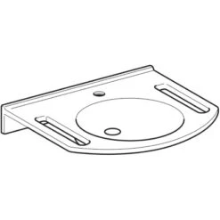 Geberit Waschbecken Publica 60 Cm Weiß Mit Ausschnitten -Dusche Geschäft 4123 402160016 Perspective