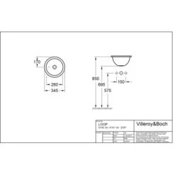 Villeroy & Boch Loop & Friends Einbauwaschbecken 34 Cm Star White Mit ÜL CPlus 5 Villeroy & Boch Loop & Friends Einbauwaschbecken 34 Cm Star White Mit ÜL CPlus -Dusche Geschäft 4123 vbtz 614034 614134 5 1