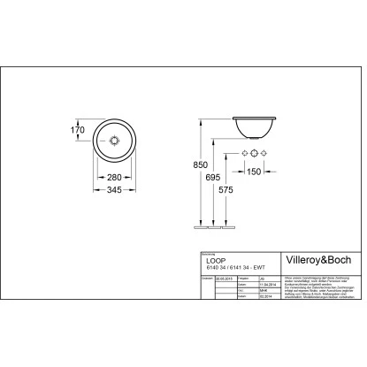 Villeroy & Boch Loop & Friends Einbauwaschbecken 34 Cm Star White Mit ÜL CPlus 4 Villeroy & Boch Loop & Friends Einbauwaschbecken 34 Cm Star White Mit ÜL CPlus – Bild 2