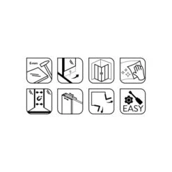 Baliv Duschkabine DUK-90.70E 90 Cm X 90 Cm Chrom -Dusche Geschäft 4250312110980 WEB02 270521