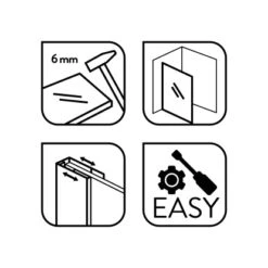 Baliv Duschabtrennung Walk-In DUK-120.81 120 Cm X 195 Cm Schwarz -Dusche Geschäft 4250312110997 WEB02 270521