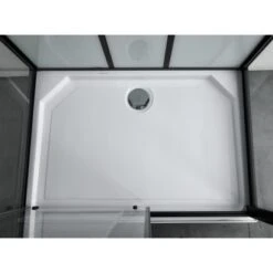 Sanotechnik Komplettduschkabine Sky 3 CL75 Schwarz -Dusche Geschäft 447532 4633 4