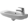 Duravit Handwaschbecken D-Code 50 Cm Weiß Mit Überlauf + Hahnloch Links -Dusche Geschäft 46378 2438 706500009 223 1
