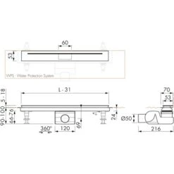 ESS Easy Drain Duschrinne XS Nano Wall Design 120 Cm -Dusche Geschäft 4851523 4851739 4851754 tz