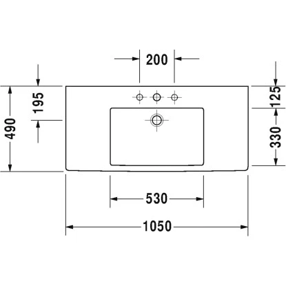 Duravit Waschbecken Vero 105 Cm Weiß 1 Hahnloch WonderGliss 4 Duravit Waschbecken Vero 105 Cm Weiß 1 Hahnloch WonderGliss – Bild 2