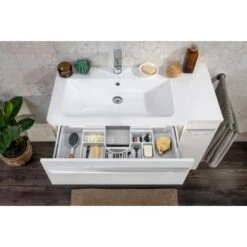 Fackelmann Marmor-Waschbecken 100 Cm Luxor Links 7 Fackelmann Marmor-Waschbecken 100 Cm Luxor Links -Dusche Geschäft 4 3254 79806 BeckenLuxor 3