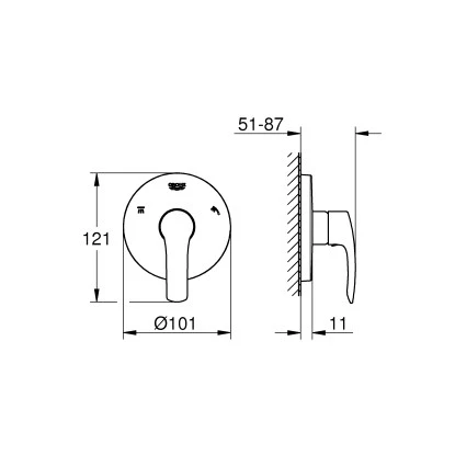Grohe 5-Wege Umstellung Eurosmart Chrom 4 Grohe 5-Wege Umstellung Eurosmart Chrom – Bild 2
