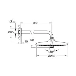 Grohe Kopfbrauseset Euphoria 260 Chrom 3 Strahlarten -Dusche Geschäft 518552 4520 2101476