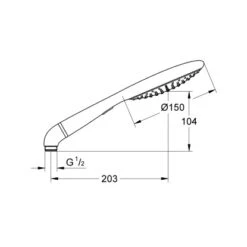 Grohe Handbrause Rainshower Solo 150 2 Strahlarten Chrom -Dusche Geschäft 518591 4520 1786432