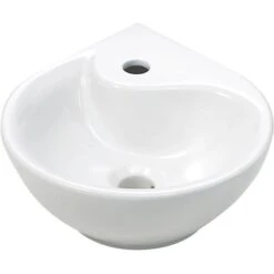 AquaSu DroPino Eck-Handwaschbecken 35 Cm Weiß