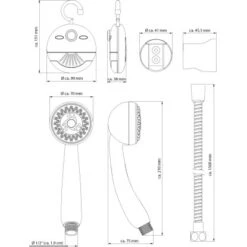 Schütte Handbrause-Set Shower & Swing Mit Duschradio Chrom -Dusche Geschäft 59 4007111702416 Zeichnung