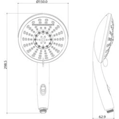 Handbrause Niagara -Dusche Geschäft 59 4008431607504 Zeichnung