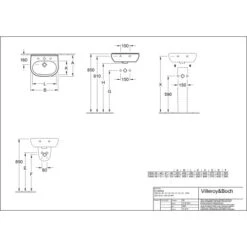 Villeroy & Boch Handwaschbecken Compact O.Novo 50 Cm Weiß Mit HL Mit ÜL CPlus -Dusche Geschäft 6045 536046 536047 53604 5